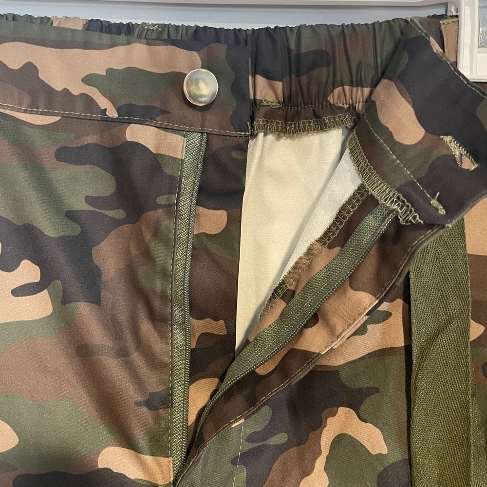 Womens Cargo Camo Pants High Waist Slim Fit Jogger Size XXL - Picture 2 of 12